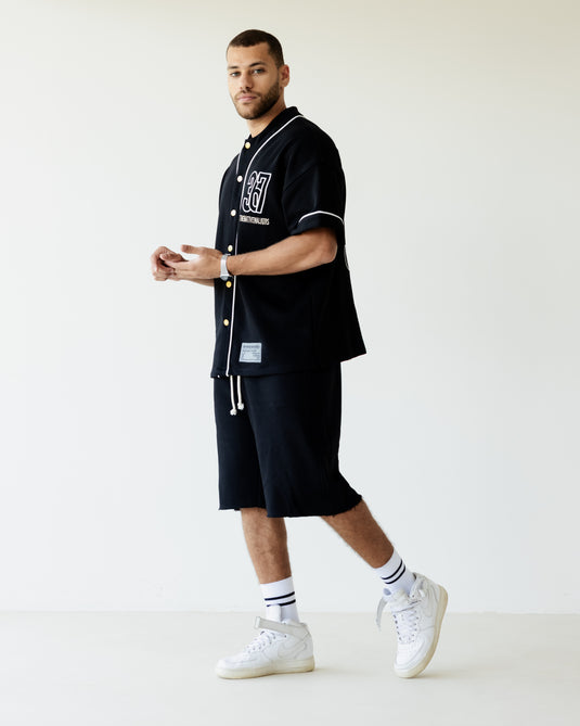 قميص بيسبول اسود